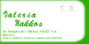 valeria makkos business card